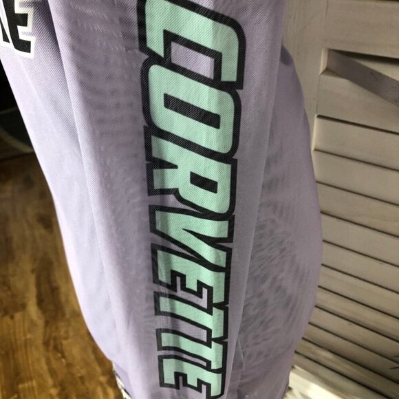 General Motors Corvette Graphic Mini Bodycon Dress Purple M - Picture 11 of 12